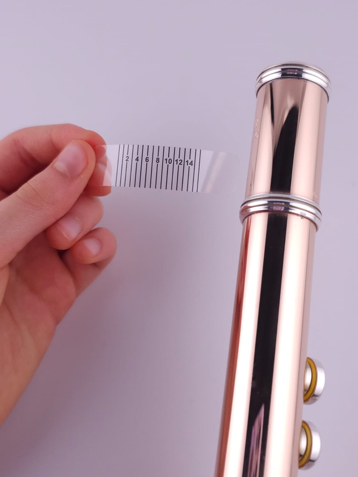 PremAligner - Demystifying Flute Headjoint Alignment - Label is placed on flute body