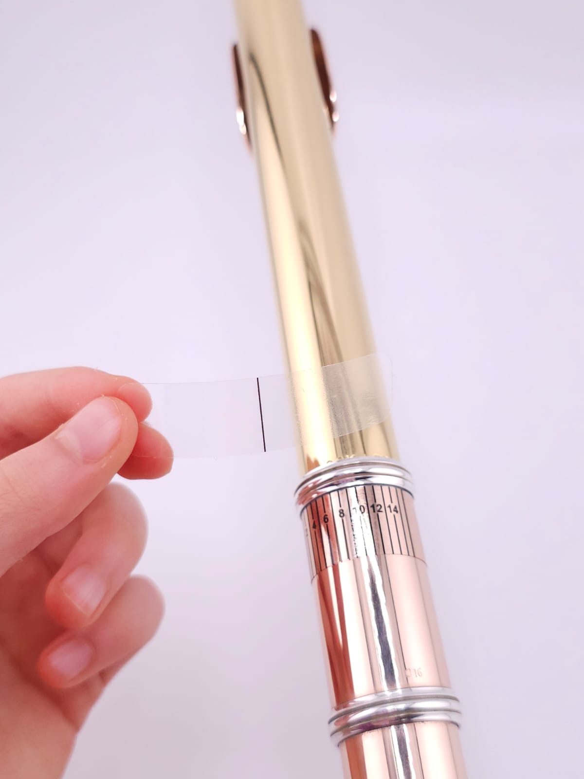 PremAligner - Demystifying Flute Headjoint Alignment - Label is placed on Headjoint